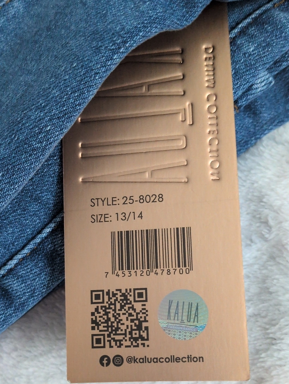 KALUA Denim Fit Jeans - Medium Blue Size 13/14 - Picture 4 of 4